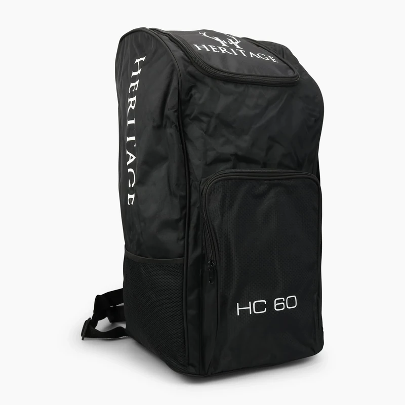 Heritage Shadow Black Cricket Backpack Sports Bag 60 Litre Duffle Duffel Large Bag 60L Padded Adjustable