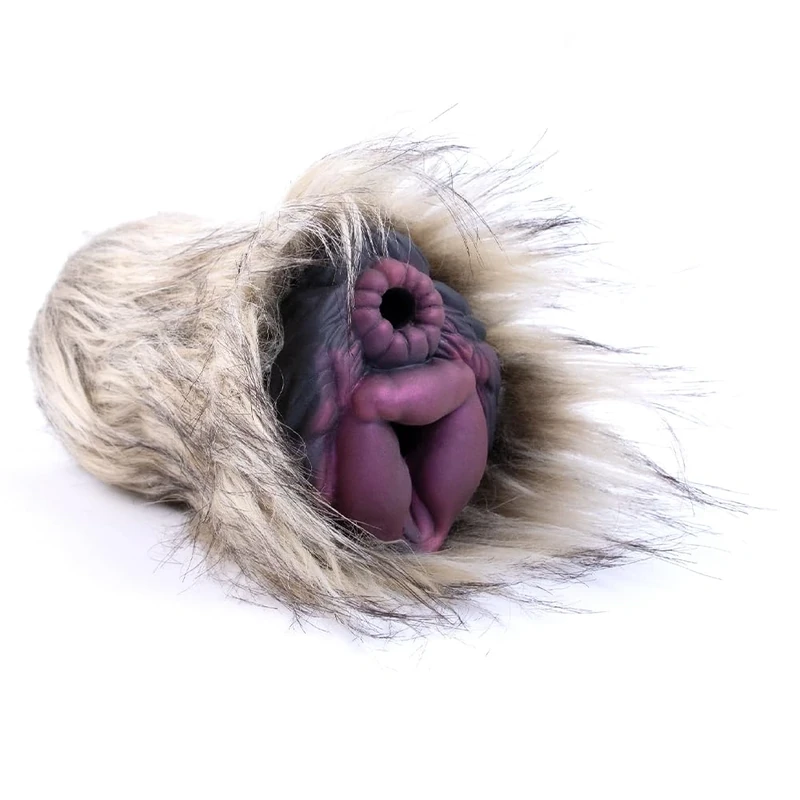 BeHorny Liquid Silicone Masturbator Double Hole Baboon Fantasy Male Sex Toy Realistic Pussy