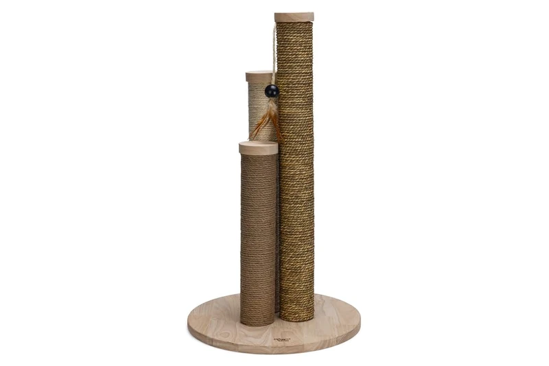 Designed by Lotte Willa Wooden Cat Scratching Post 39.5 x 39.5 x 70 cm