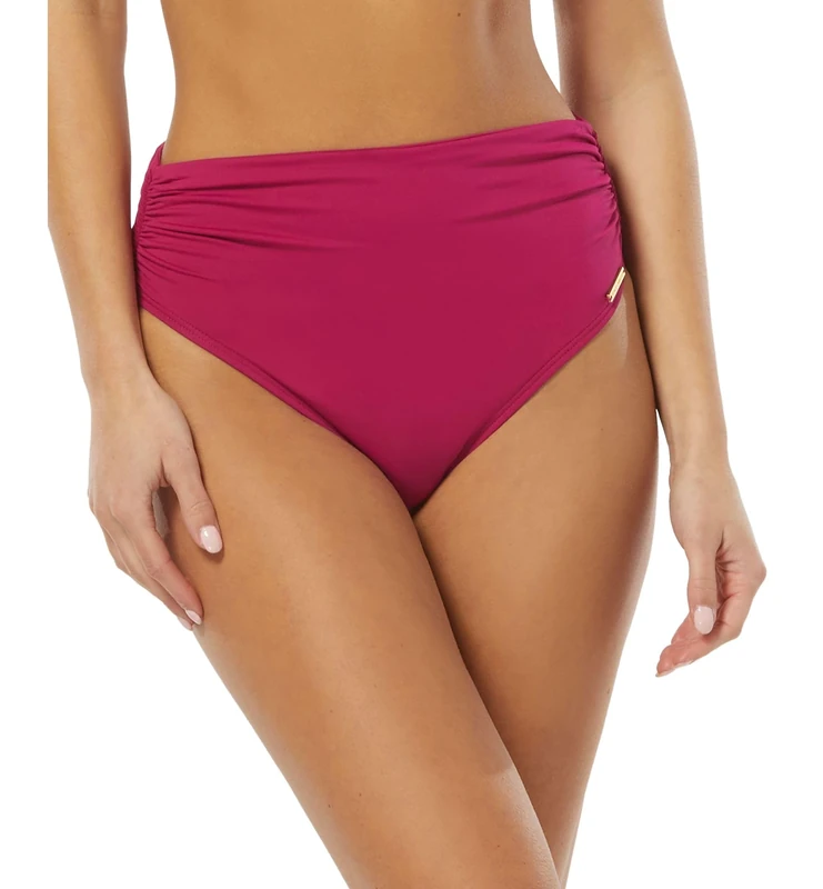 Vince Camuto High-Waisted Bikini Bottoms Raspberry XS