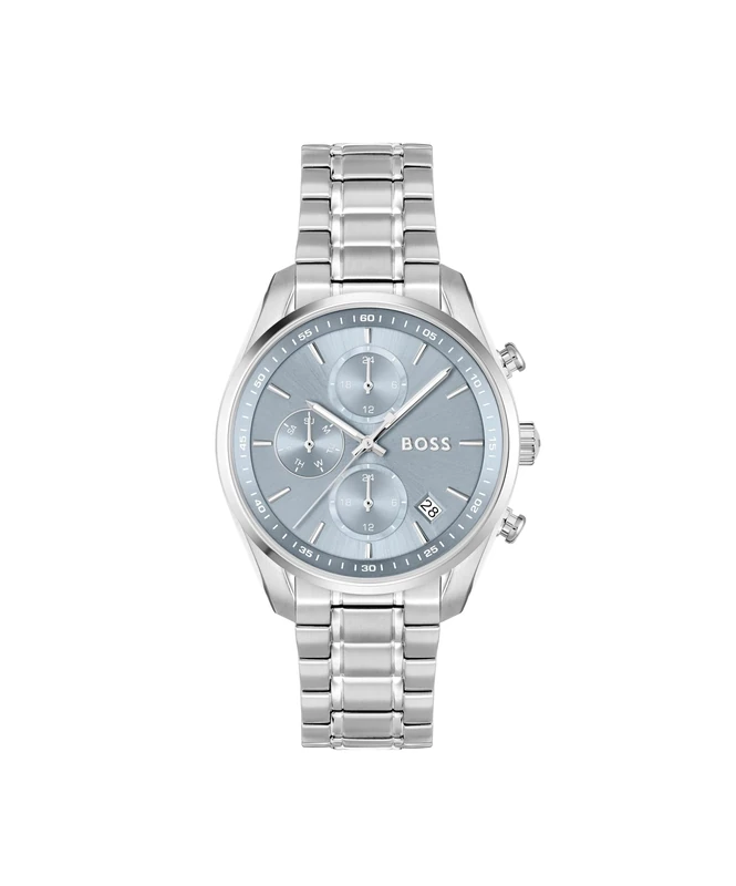 BOSS Analogue Multifunction Quartz Watch for Women Grand Tour Ladies Collection with Silver Stainless Steel Bracelet - 1502767