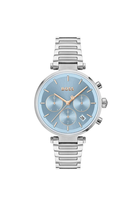 BOSS Analogue Multifunction Quartz Watch for Women Majesty Sport Collection with Silver Stainless Steel Bracelet - 1502773