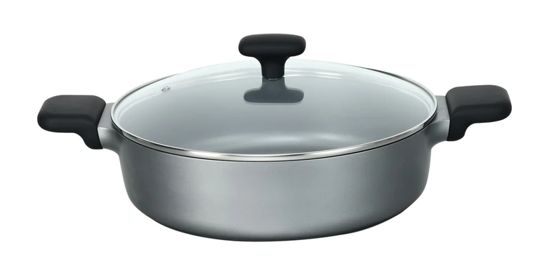 Techwood Frying Pans and Sauté Pan 28 cm Fixed Handle/Cast Aluminium (Mercury)