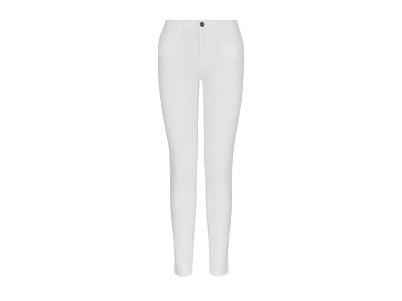 Armani Exchange Women's Arte Sella, Super Skinny, Logo Patch, Jeans, White, 30, White (optic white), UK 4