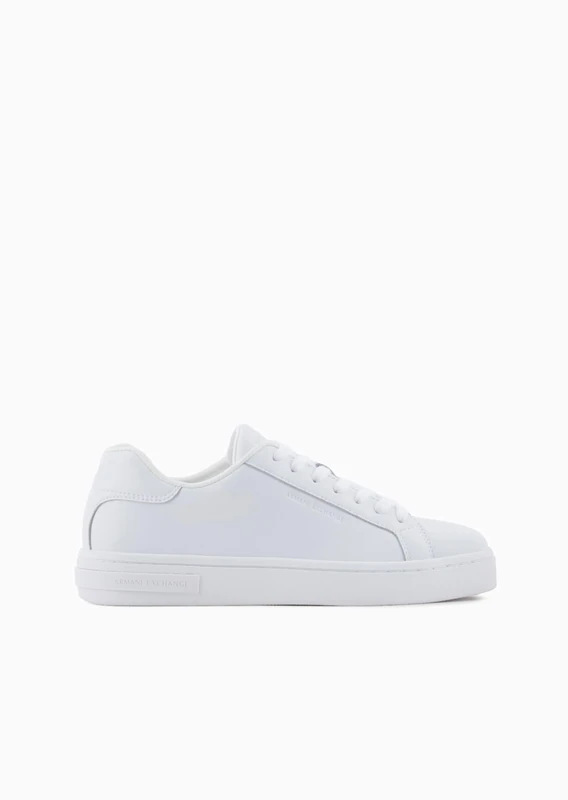 Armani Exchange Women's London Trainers, OP.White/OP.White, 40 EU, Op White Op White, 8 UK