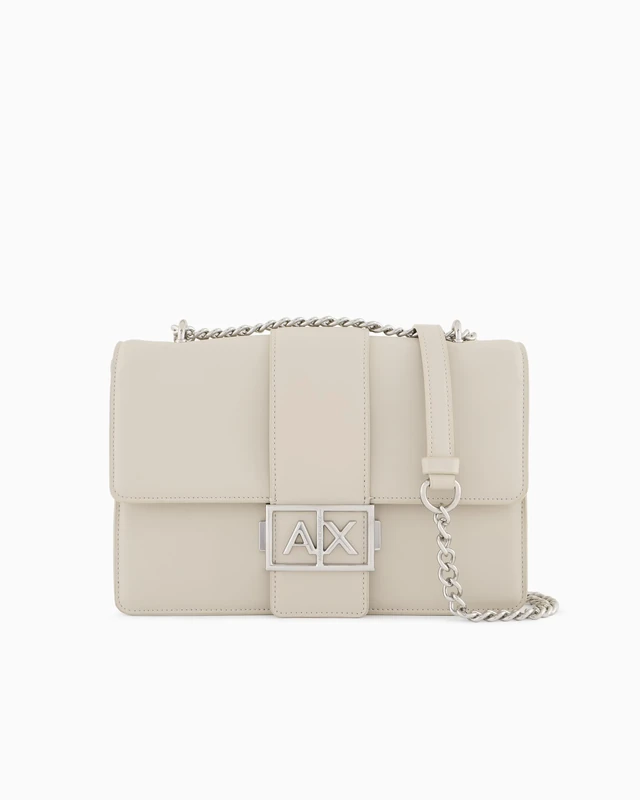 Armani Exchange Women's Jodie, Sustainable, Chain Strap Crossbody, Mirage, One Size