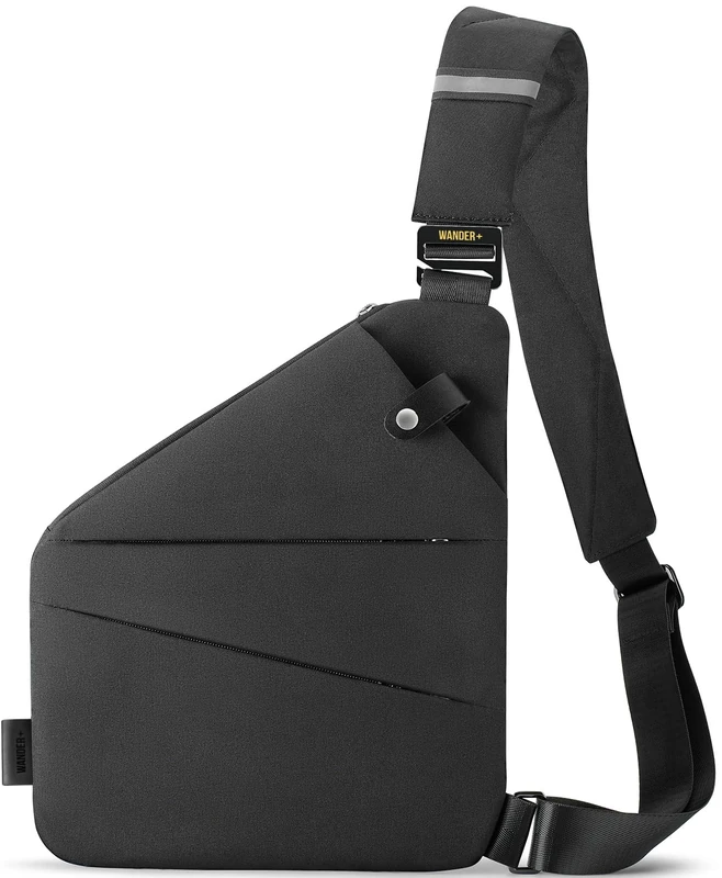 WANDER PLUS Anti Theft Crossbody Travel Bag, Black