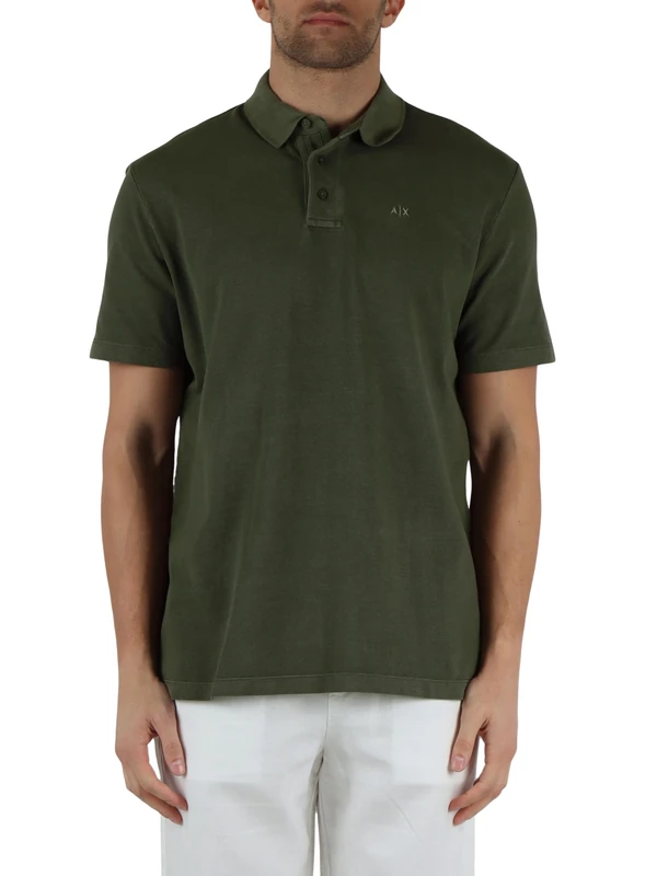 Armani Exchange Men's Urban Heights Embroidered Logo Polo Shirt, Black Ink, S