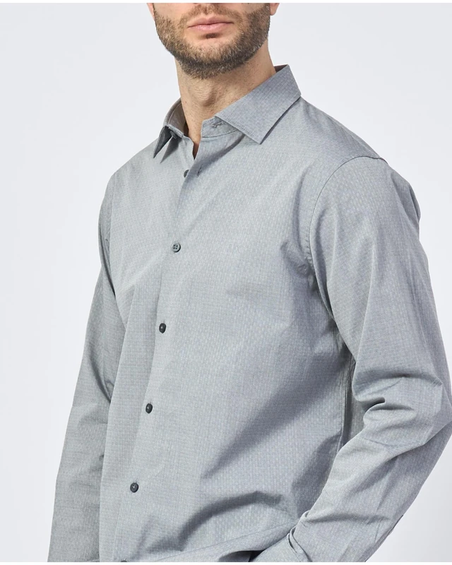 Armani Exchange Men's Utitity Edge, Embroidered Logo, White Dots Shirt, Navy/Off White Dots, XL