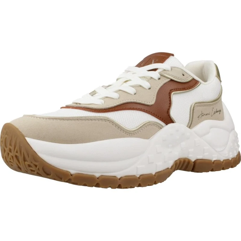 Armani Exchange Women's Vedder Trainers, LGT Mirage+Pale Gold, 38 EU, LGT Mirage Pale Gold, 6 UK