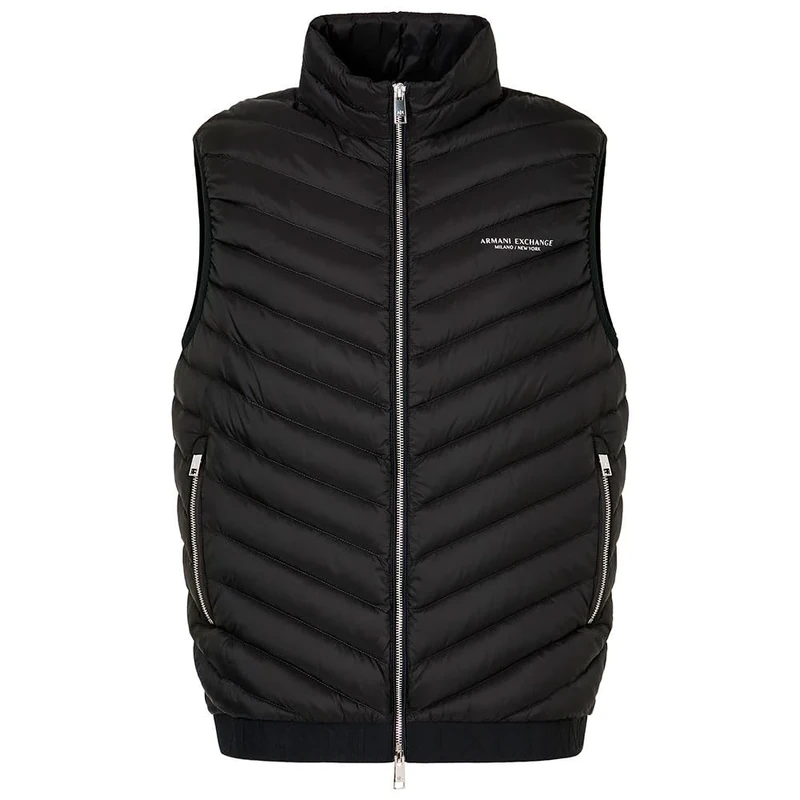 Armani Exchange Men's Essential Milano/New York Double Face Down Jacket, Jet Set/Deep Navy, L