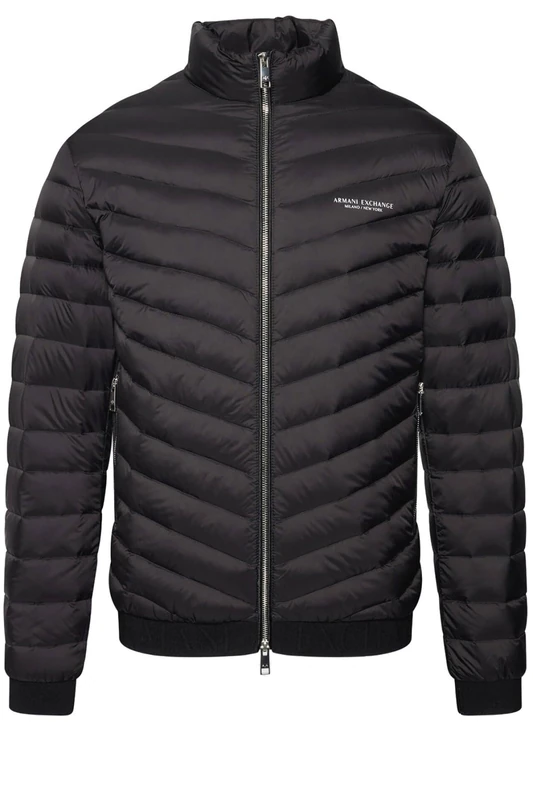 Armani Exchange Men's Essential Milano/New York Double Face Down Jacket, Jet Set/Deep Navy, XL