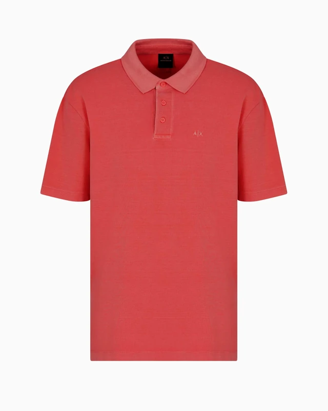 Armani Exchange Men's Urban Heights Embroidered Logo Polo Shirt, Cardinal, S