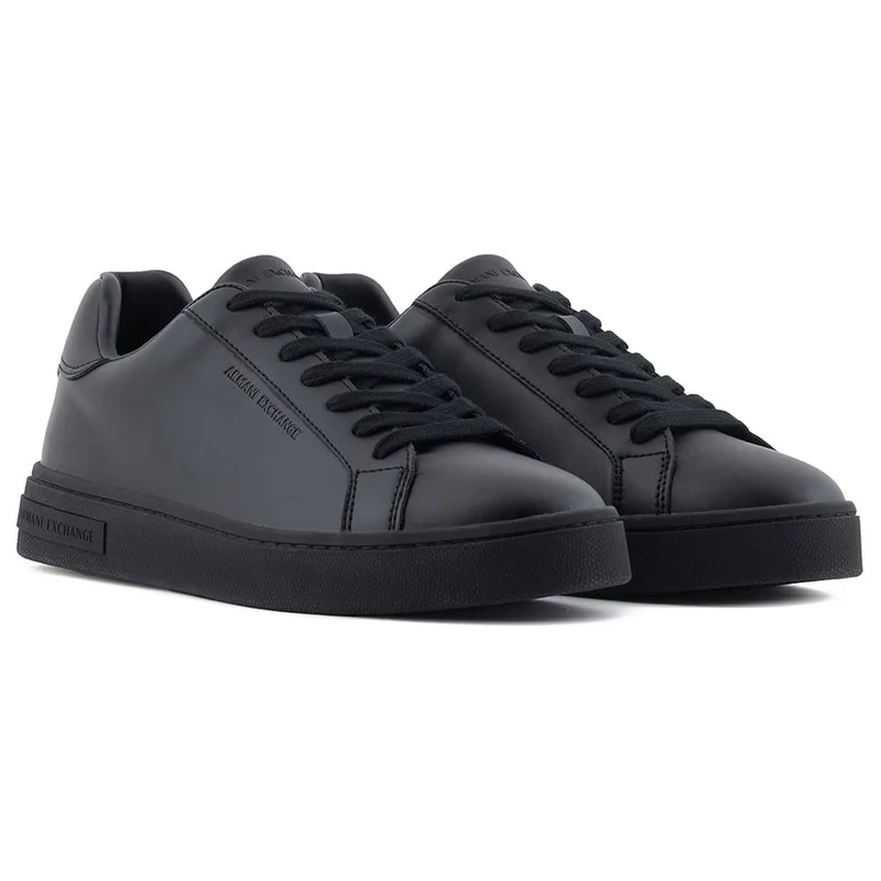 Armani Exchange Men's London Sneaker, Black Beauty, 8.5 UK