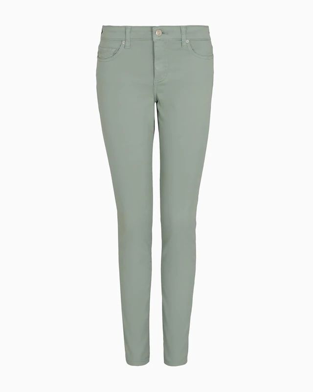Armani Exchange Women's Arte Sella, Super Skinny, Logo Patch, Jeans, Green, 28, Sage, 28
