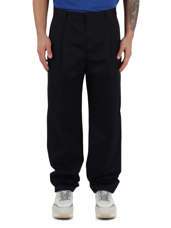 Armani Exchange Men's Blue Edition, Metal Logo Plate, welt Pocket Casual Pants, Deep Navy,