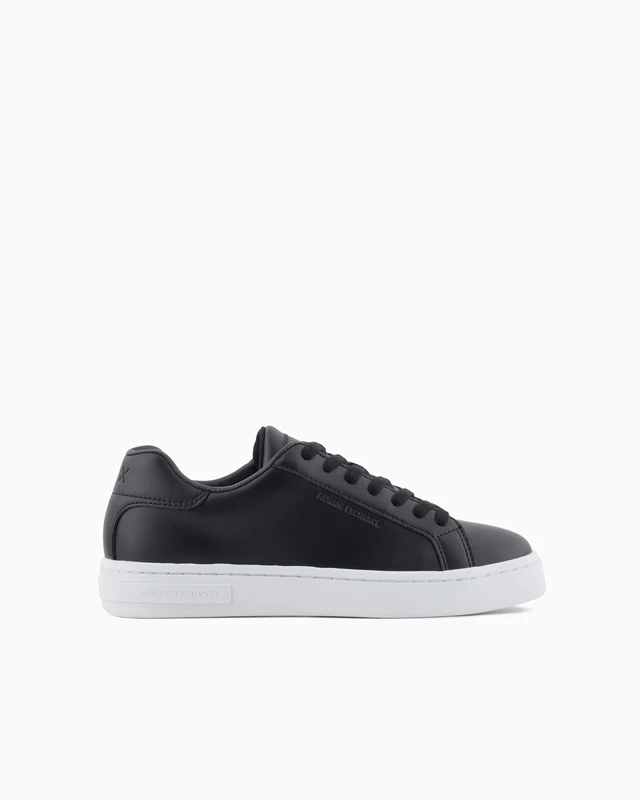 Armani Exchange Women's London Trainers, Black, 4 UK