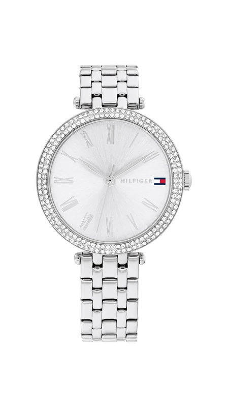 Tommy Hilfiger Three Hand Quartz Movement Watch for Women with Silver Stainless Steel Bracelet - 1782719