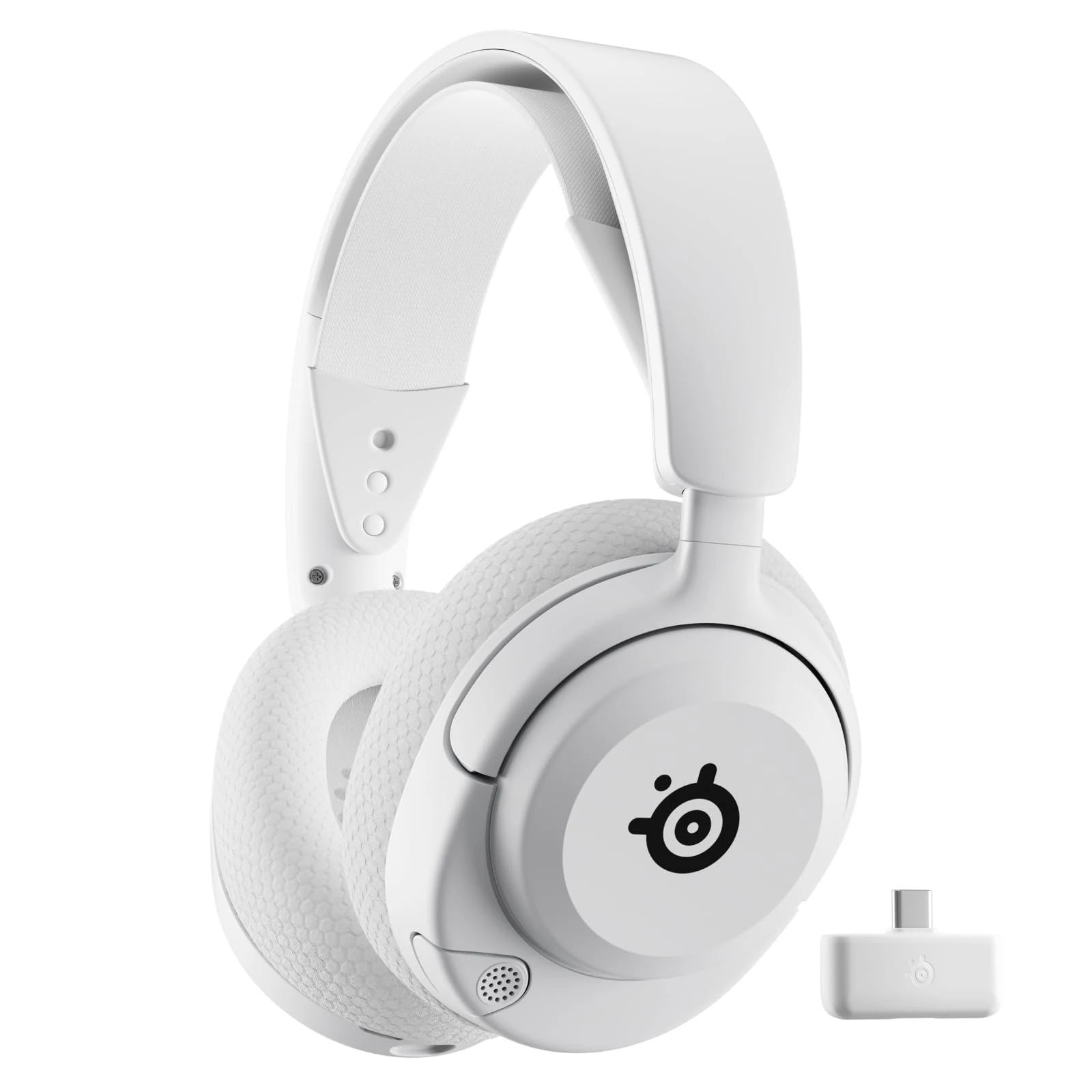 SteelSeries Arctis Nova 5 Wireless - Gaming Headset for PC, PS5, PS4, Switch 2, Mobile - White - 100+ Audio Presets - Neodymium Magnetic Drivers - 60H Battery - 2.4GHz or BT - ClearCast Gen2.X Mic
