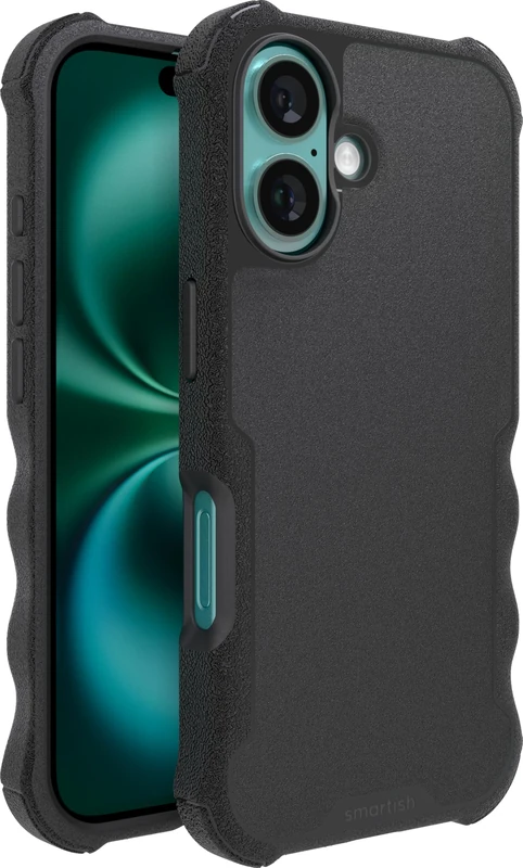 Smartish® iPhone 16 Protective Magnetic Case - Gripzilla Compatible with MagSafe [Rugged + Tough] Heavy Duty Grip Armored Slim Cover w/Drop Tested Protection for Apple iPhone 16 - Black Tie Affair - Image 1