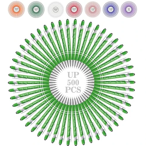 Greaxid Personalised Pens with Name Custom Writing Pen Bulk Engraved Ballpoint Pens with Text Logo, Customized Stylus Pen Gifts for Men Women Realtor Wedding Business Nurse