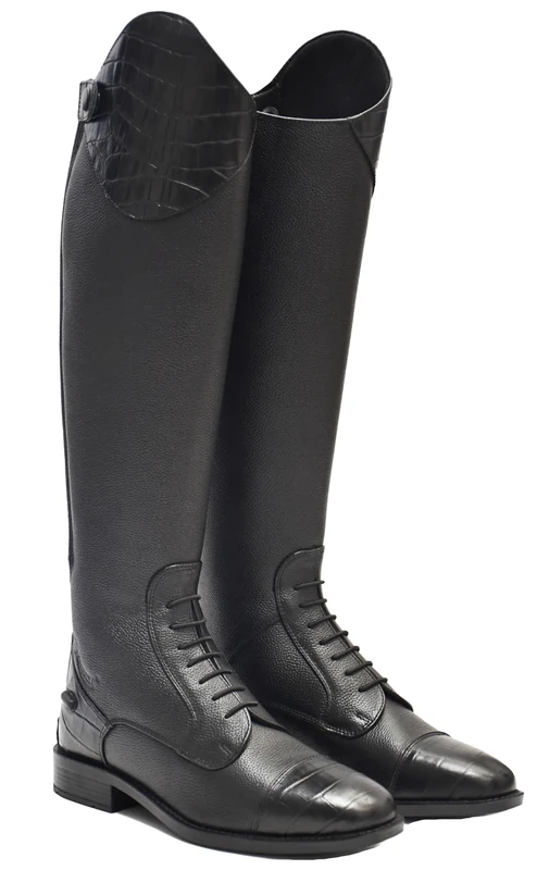 Rhinegold ES De-Luxe Leather Riding Boot-6(39)- Calf 3-BK
