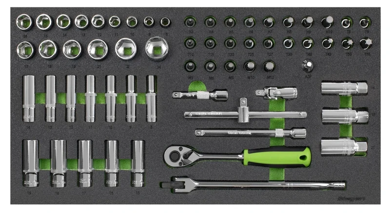 Siegen by Sealey 62pc 3/8" Sq Drive Socket Set with Tool Tray - S01270