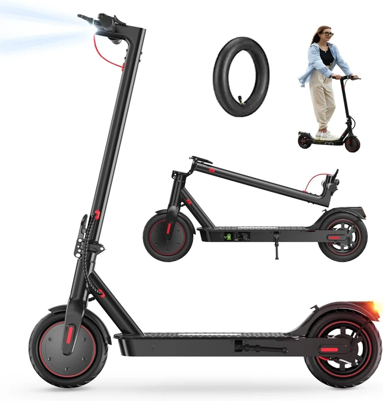 iScooter Electric Scooter, 350W Motor i8/i9 Electric Scooters Adult with Cuise Control, 20-30KM Range, 8.5Inch Tires, 3 Speed Mode, Double Braking System Fast E Scooter for Adults and Teens