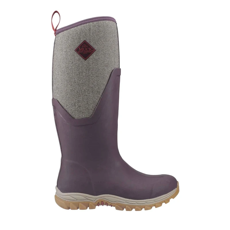 Muck Boots Female Arctic Sport II Tall Wellington, Wine, 4