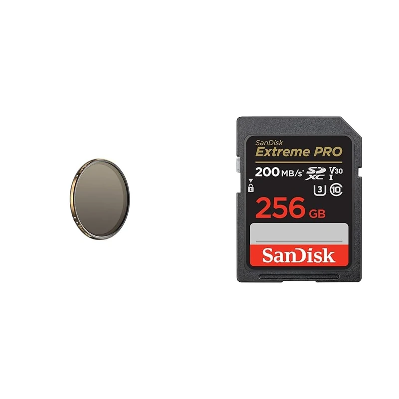 PolarPro - Vario VND - 82 mm - 2/5 stops - Edition II - Peter McKinnon - Zero vignetting & SanDisk 256GB Extreme PRO SDXC card + RescuePRO Deluxe, up to 200MB/s, UHS-I, Class 10, U3, V30