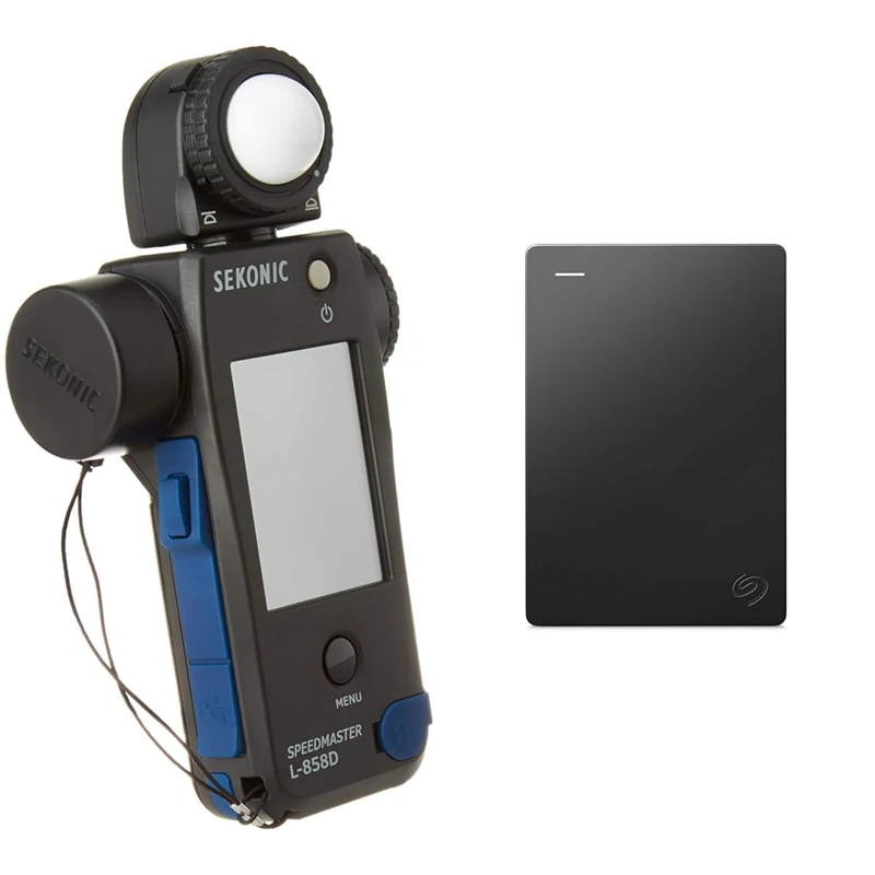 Sekonic L-858D Speedmaster Light Meter & Seagate 1TB Drive