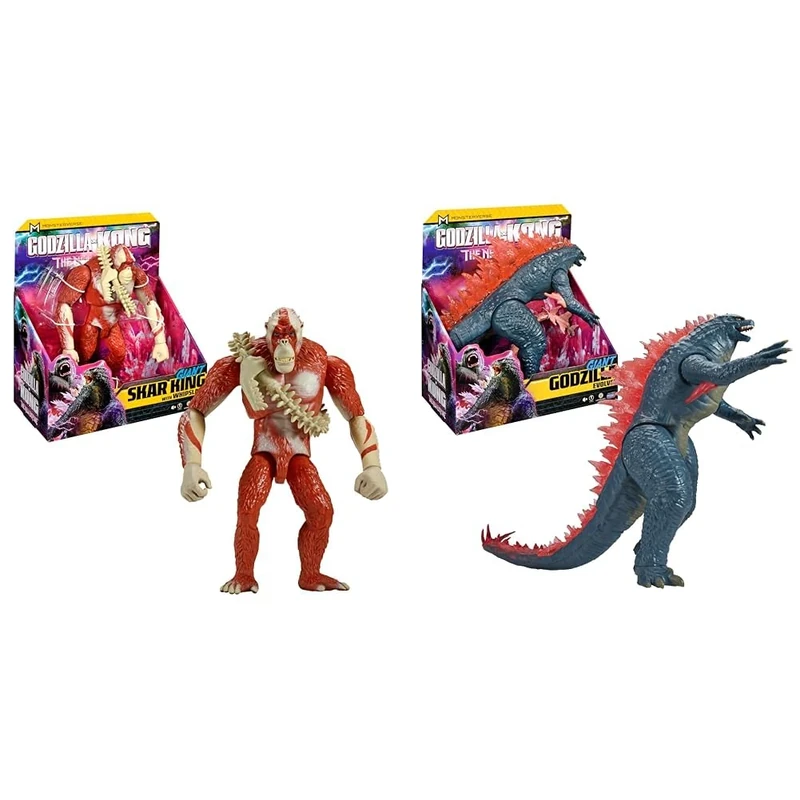 MonsterVerse Godzilla x Kong: The New Empire, 11-Inch Giant Skar King Action Figure Toy & Godzilla x Kong: The New Empire, 11-Inch Giant Godzilla Action Figure Toy