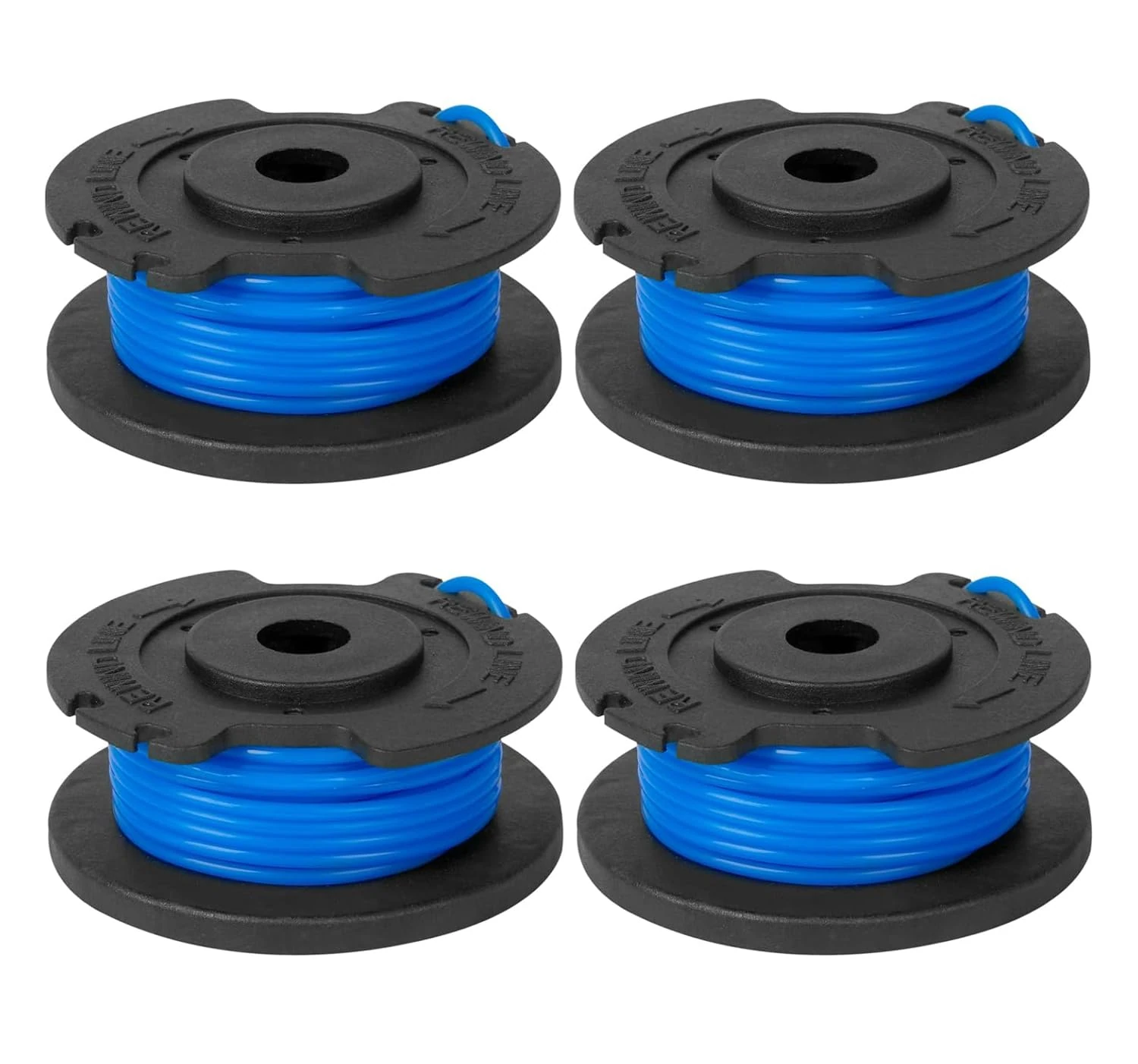 CKCSHI 4Pcs Strimmer Spool Compatible with Ryobi, String Trimmer Replacement Spool Line, Compatible with Ryobi One+ AC14RL3A, Olt1832 Rac124, Strimmer Line Replacement for Ryobi 18V 24V 40V Strimmer