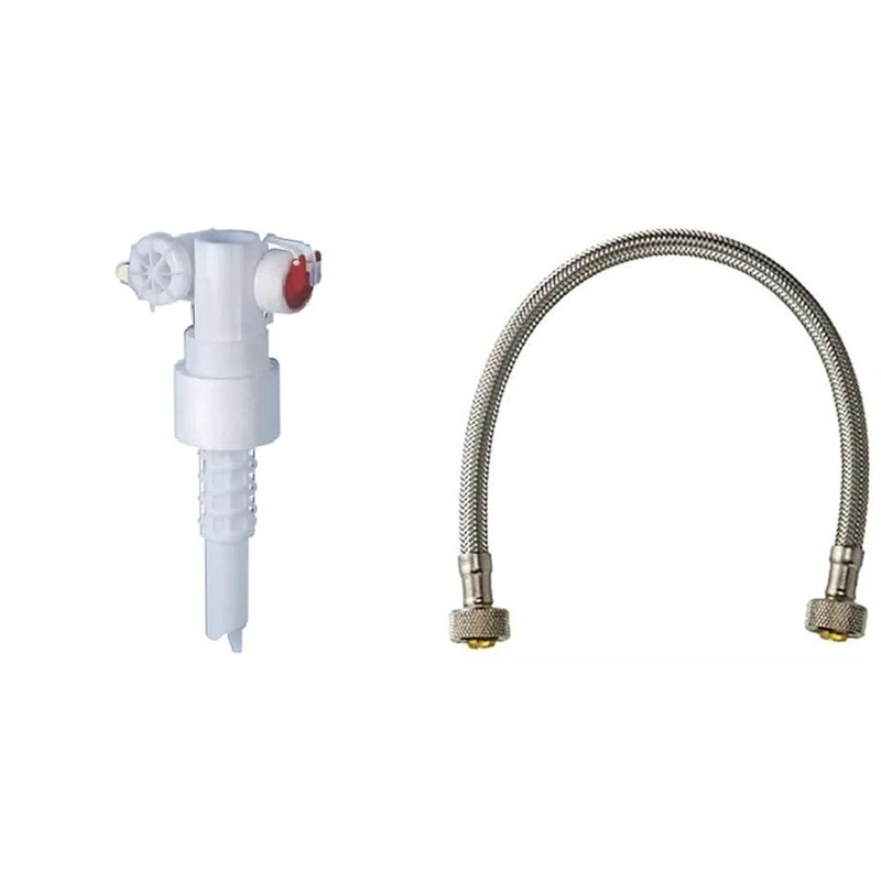 GROHE Dally-Fvent Filling Valve Chrome 37095000 & Connecting Hose Chrome 42233000