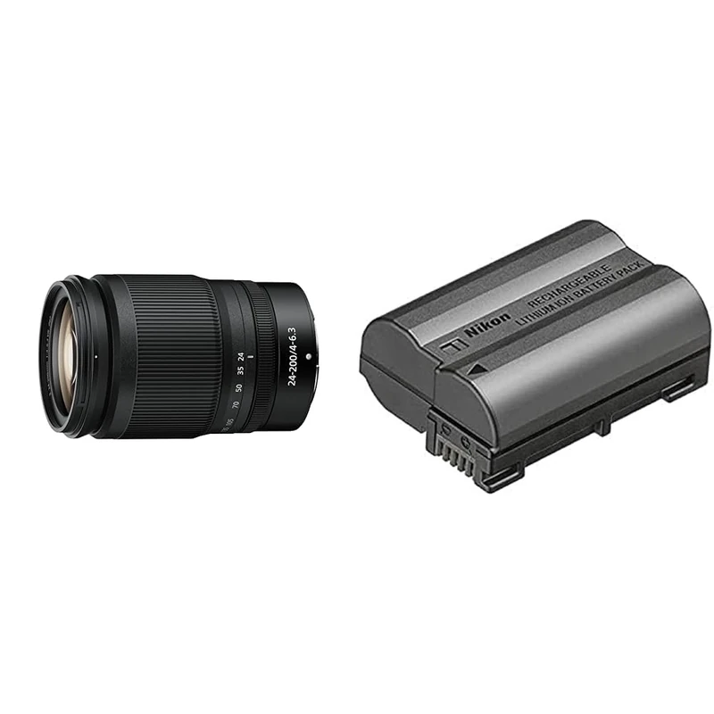 Nikon NIKKOR Z 24-200mm f/4-6.3 VR Mirrorless Camera Lens JMA710DA & Rechargeable Li-ion Battery EN-EL15c,VFB12802