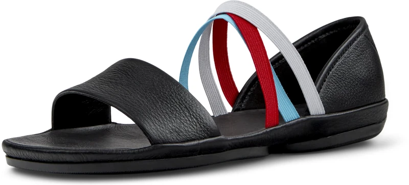 Camper Right Nina K201710, Women's Strap, Black 001, 7 UK