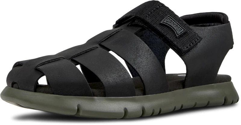 Camper Boys Oruga K800242 T-Strap Sandal, Black 028, 4 UK