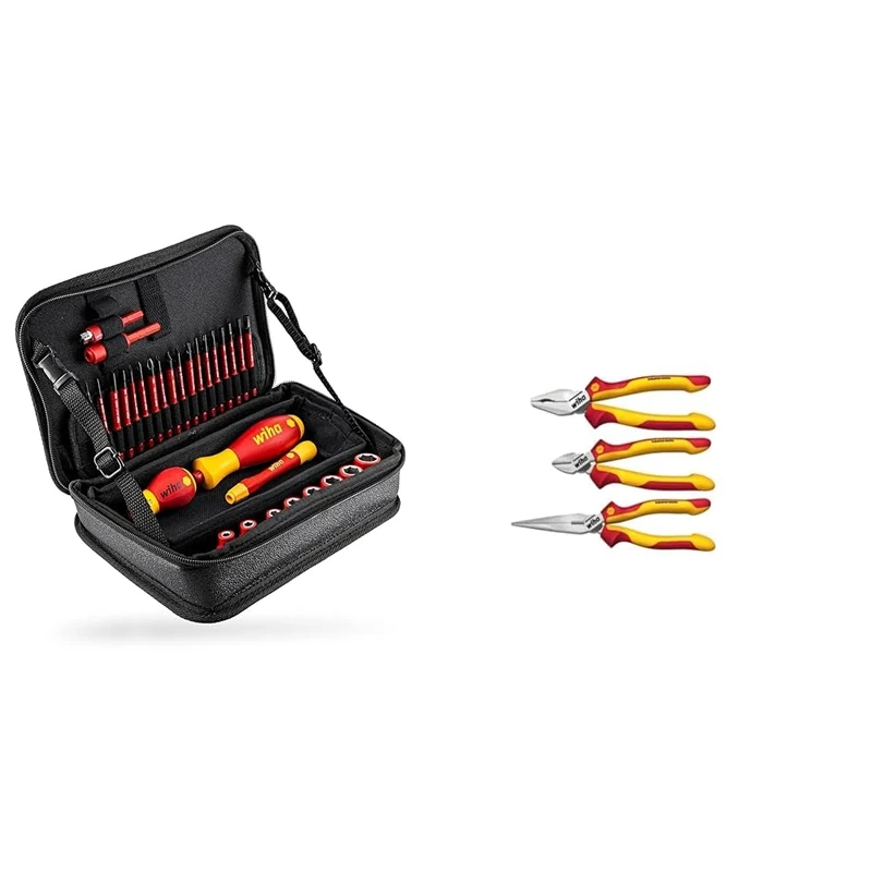 Wiha 7209NK-2002 slimVario Set, Red Yellow, 32 TLG, (43465) & Z 99 0 09 001 Industrial Electric, (38637)