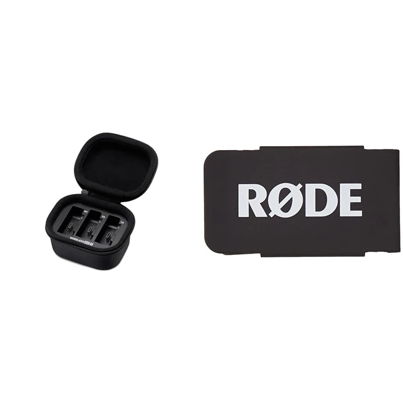 RØDE Charge Case for the Wireless GO II with Two Full Recharges, Rugged Enclosure and Zip System & Microphones MagClip GO Magnetic Clip for Wireless GO, MAGCLIPGO - Image 1