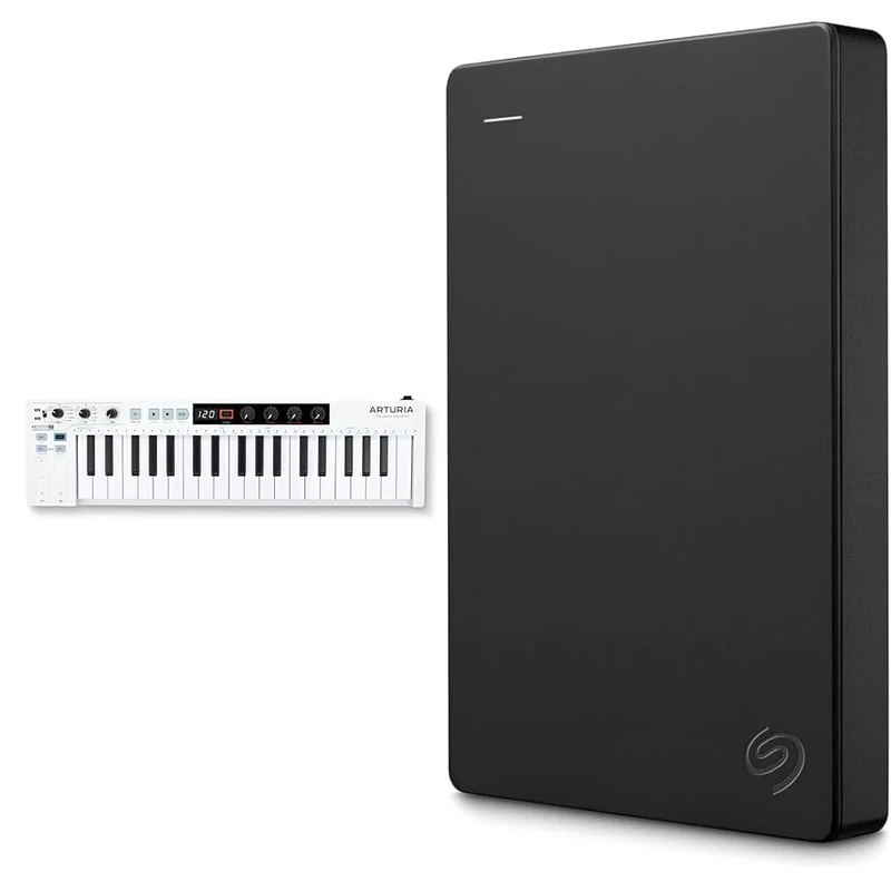 Arturia - Keystep 37 - Creative MIDI Controller, Sequencer, Arpeggiator and Chord Generator & Seagate Portable Drive, 2TB, External Hard Drive, Classic Black, for PC Laptop and Mac
