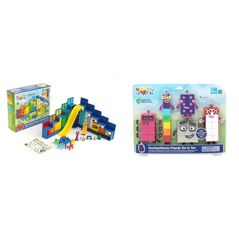 Learning Resources Numberblocks Step Squad Mission Headquarters Deluxe Playset for Ages 3+ & Numberblocks Friends Six to Ten, Play Figures, Official Collectible Figures