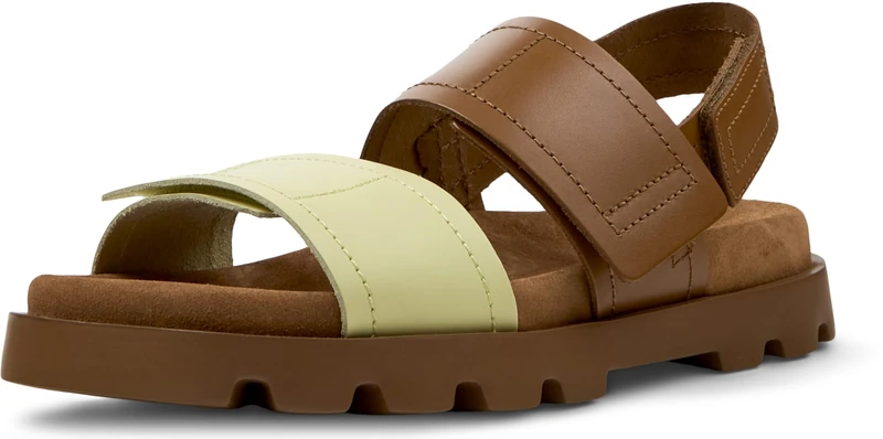 Camper Women's Brutus Sandal K201323 2-Strap, Multi-Assorted 017, 4 UK