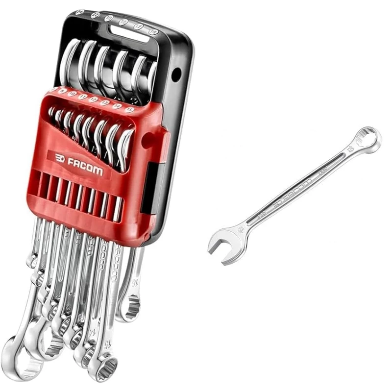 Facom 440.JP14 440 Series Metric Combination Wrench Set, 14 Pieces & 440.27 Combination Spanner, 27mm
