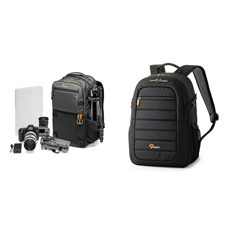 Lowepro LP37331-PWW Fastpack PRO BP 250 AW III Mirrorless and DSLR Camera Backpack, Grey/Gris & LP36892-PWW Tahoe 150 Backpack for Camera, Stores DSLR with Lens Attached, CSC, Mirrorless