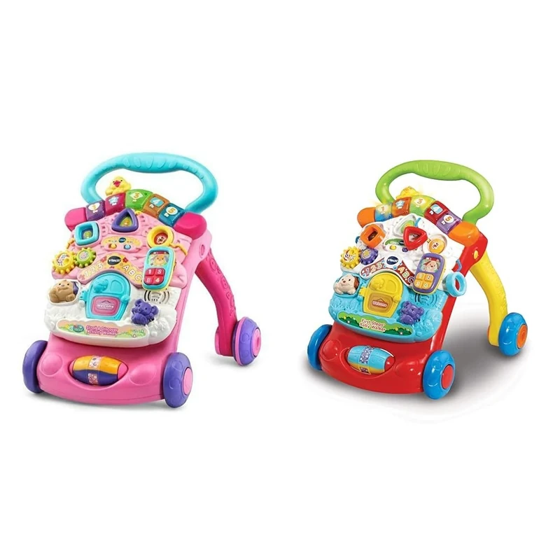 VTech First Steps Baby Walker - Push Along Toy with Shapes, Sounds, Music & Phrases