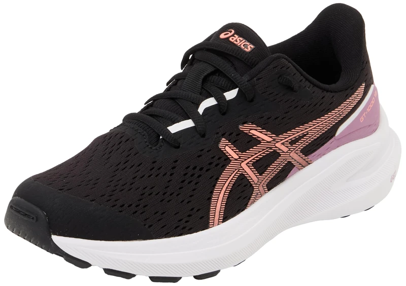 ASICS Boys Gt-1000 13 Gs Sneaker, Black Sun Coral, 4 UK