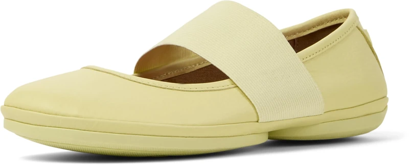 Camper Women's Right Nina Closed Ballet Flats, Pastel Yellow 260, 9 UK