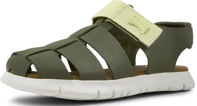 Camper Boys Oruga K800242 T-Strap Sandal, Medium Green 030, 5 UK