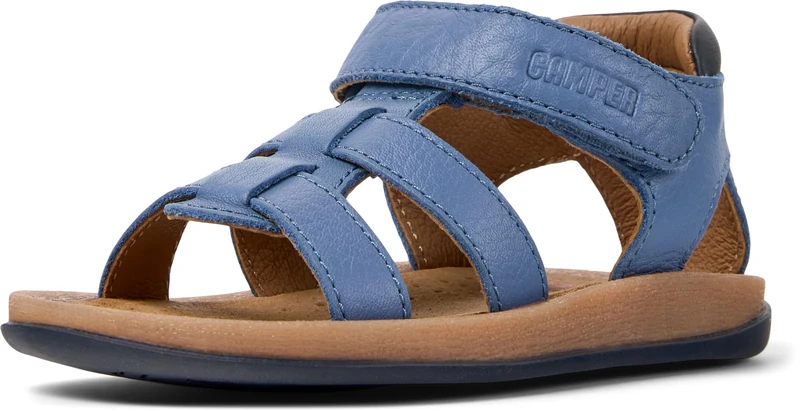 Camper Unisex Kids Bicho K800628 T-Strap Sandal, Medium Blue 001, 5 UK Child