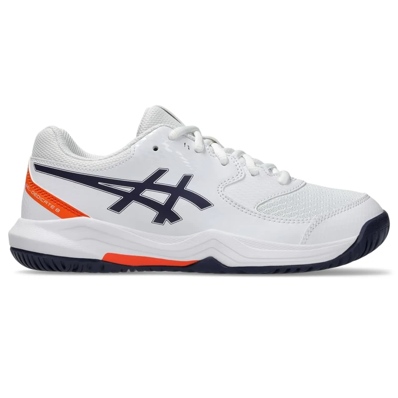 ASICS Boys Gel-Dedicate 8 Gs Sneaker, White Indigo Fog, 3 UK